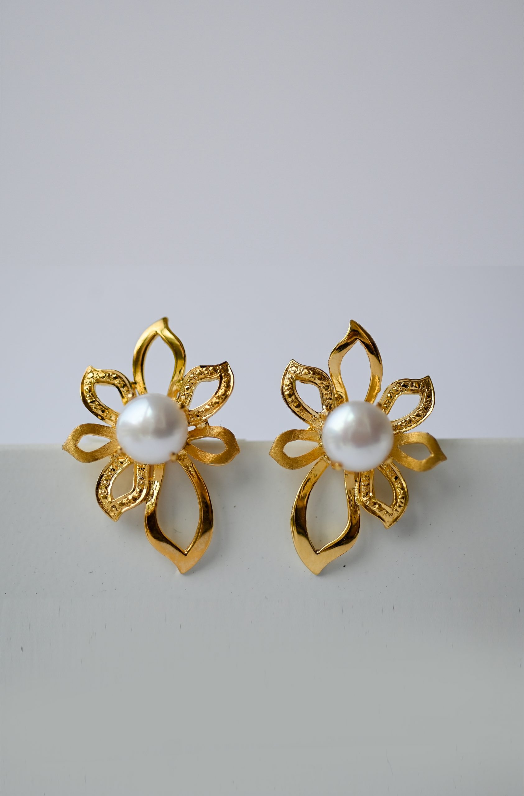 Jasmine Earrings- Gold Plated - AZURE - Sterling Silver