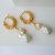 Gilded Molten Hoops – Baroque Pearls