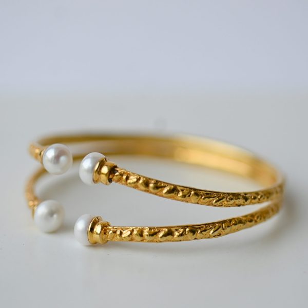 Gilded Molten Double Bangle Gilded Molten Double Bangle