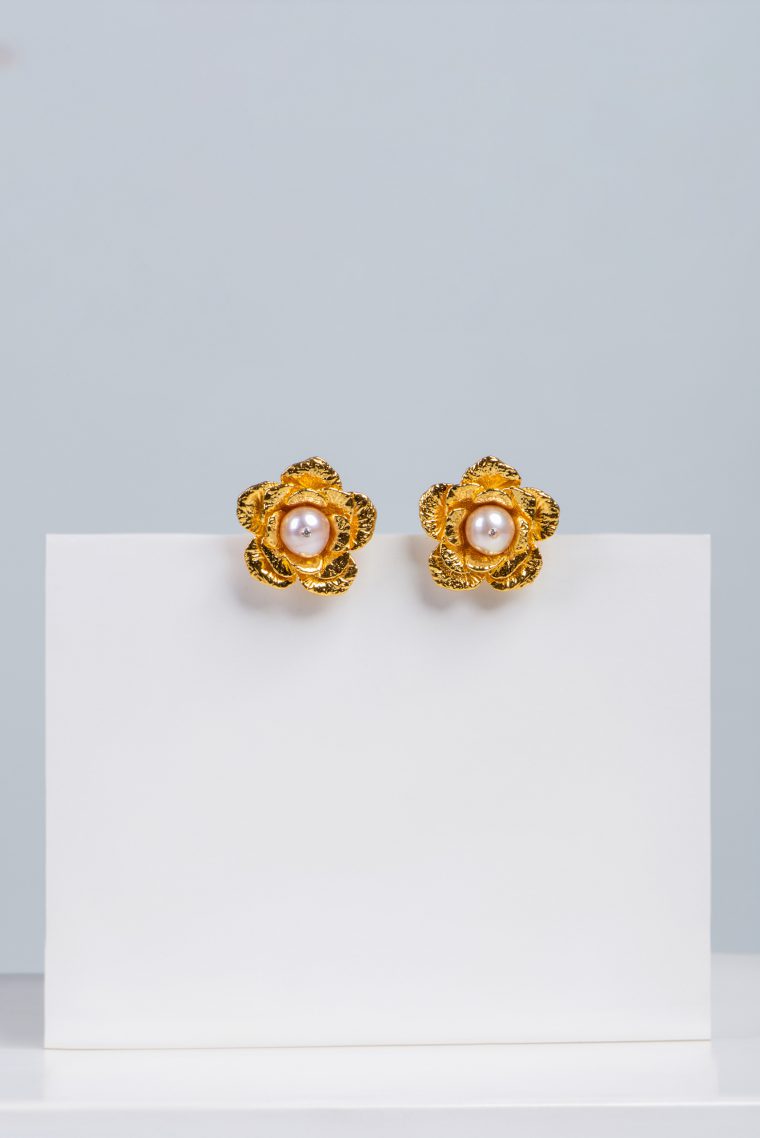 Begonia Earrings - Gold Plated