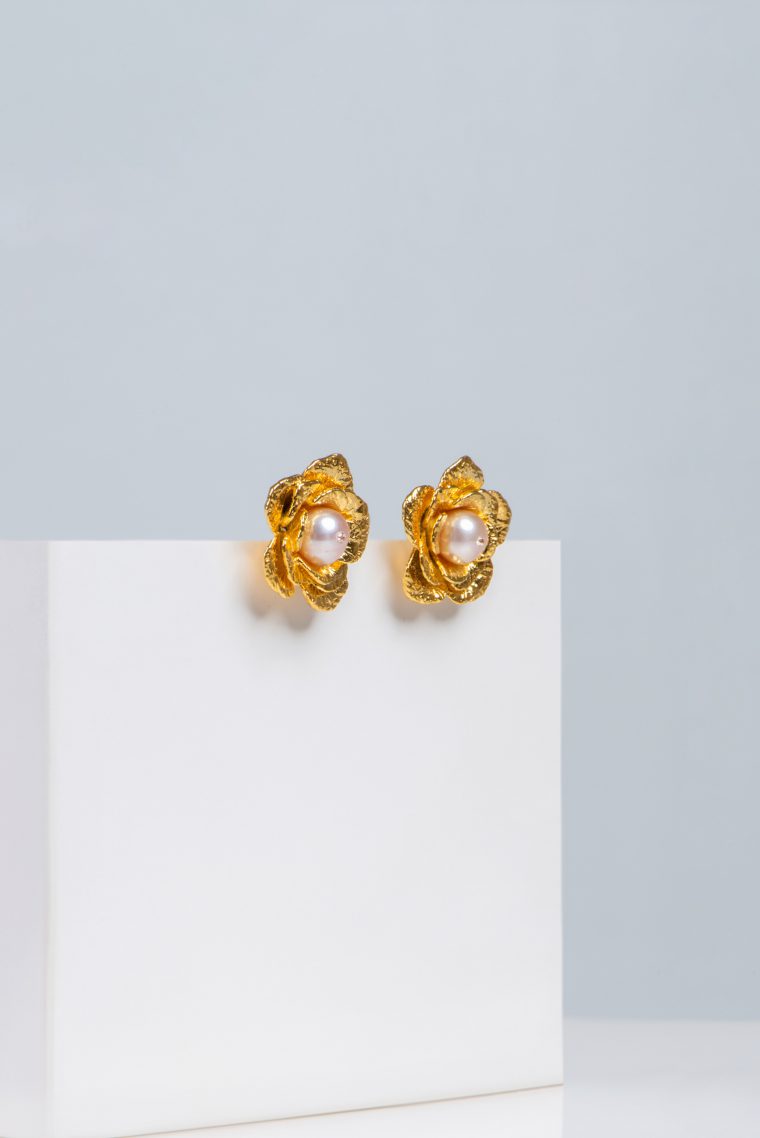 Begonia Earrings - Gold Plated - Image 2