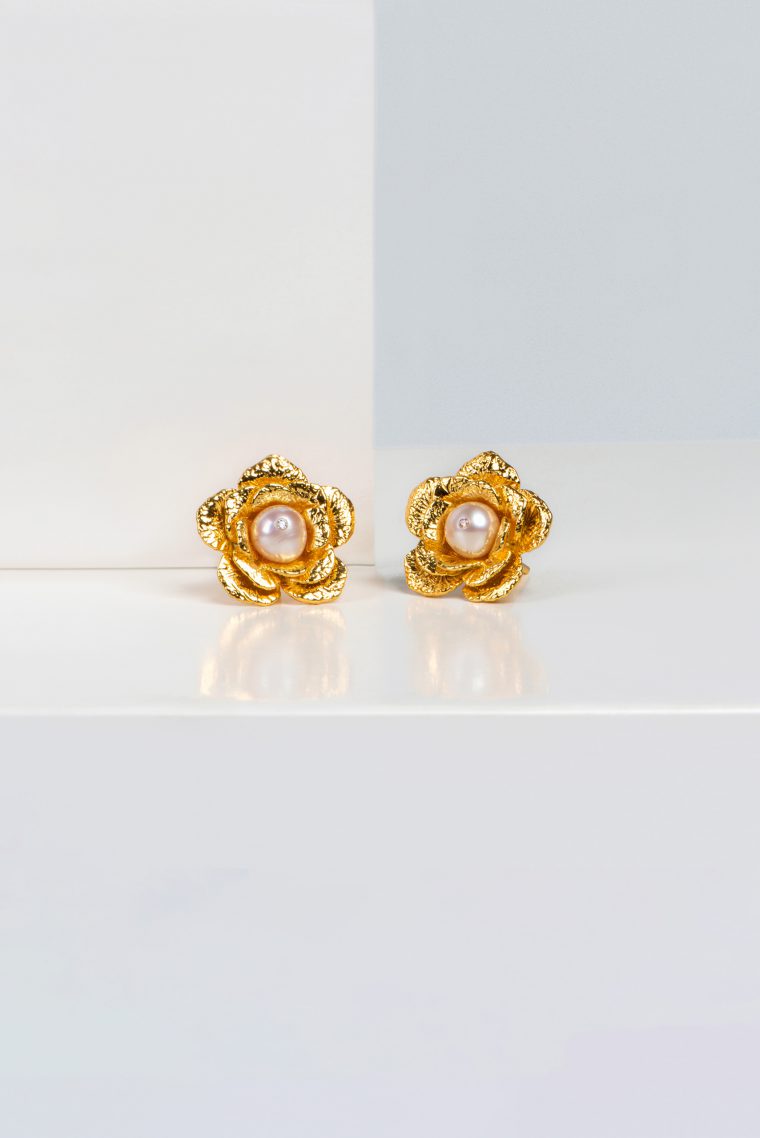 Begonia Earrings - Gold Plated - Image 3