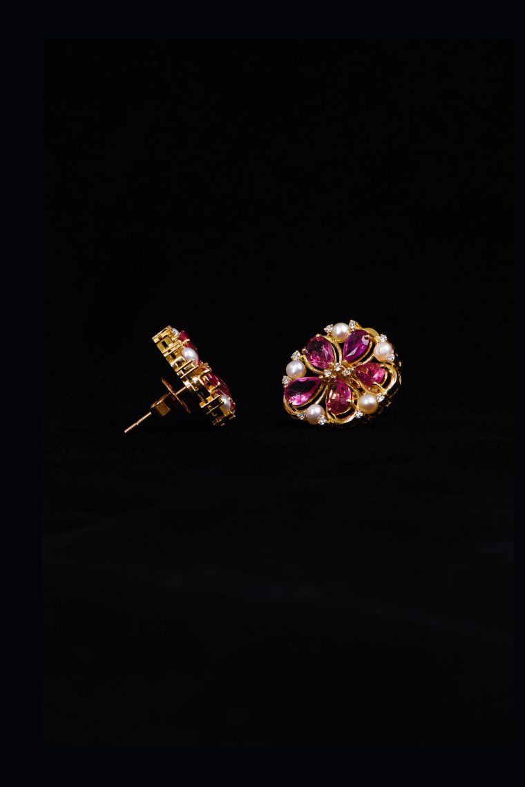 Tourmaline Bouquet Earrings - Image 2