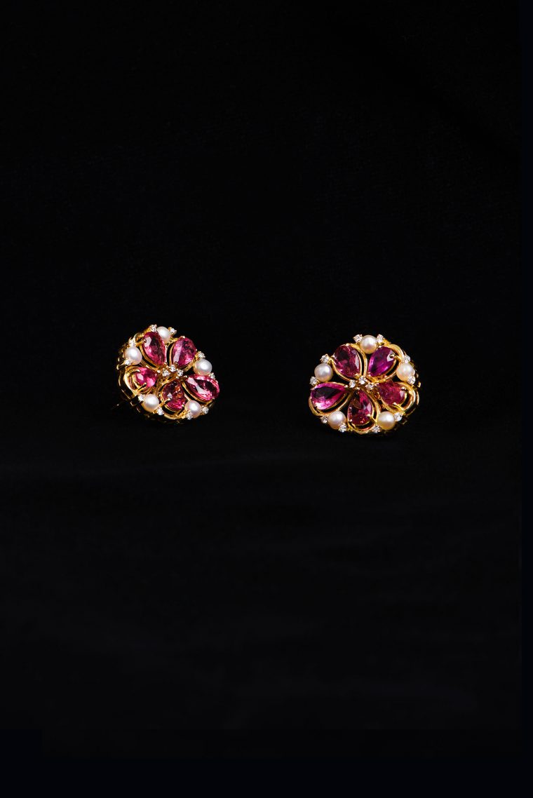 Tourmaline Bouquet Earrings - Image 3